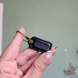 Coach Mini Black Leather Hangtag